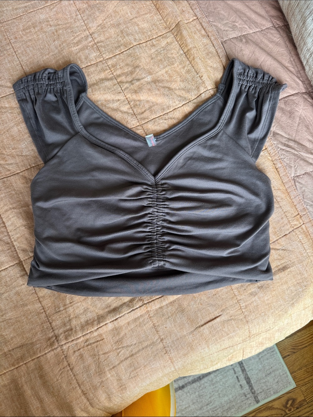 FP Movement by Free People Breathe Deeper Crop Brown